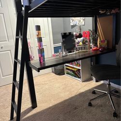 Loft Bed With Desk And Shelves