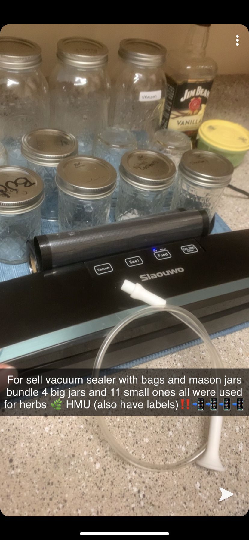 Vacuum sealer and mason jars