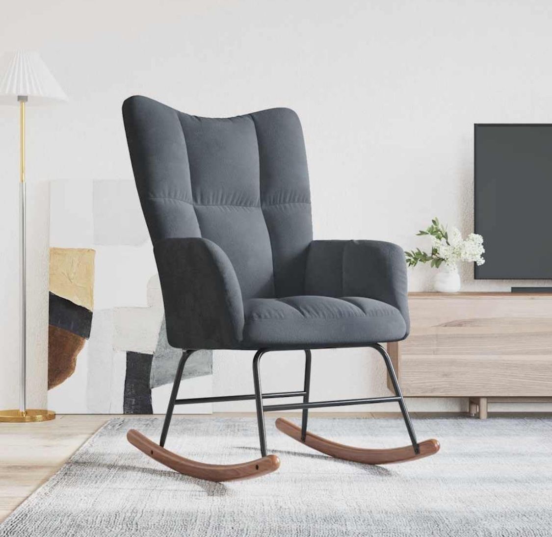 rocking chair with high back, nursery rocking chair, reading chair, modern rocking chair, dark gray Beand New