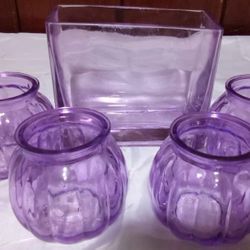 Glass Candle Holders And Vases $15 For ALL 