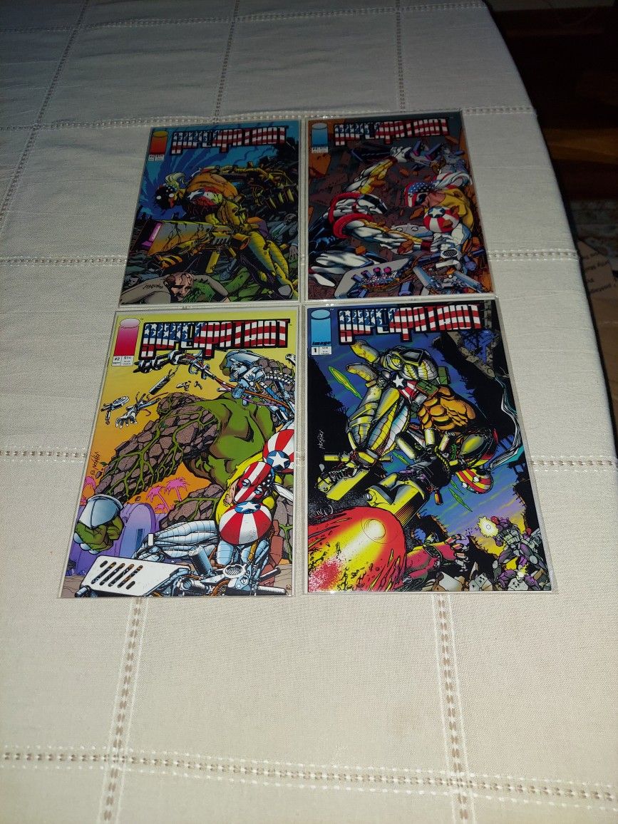1993 SUPER PATRIOT COMICS COMPLETE SET 1-4 ALL BAGGED AND BOARDED