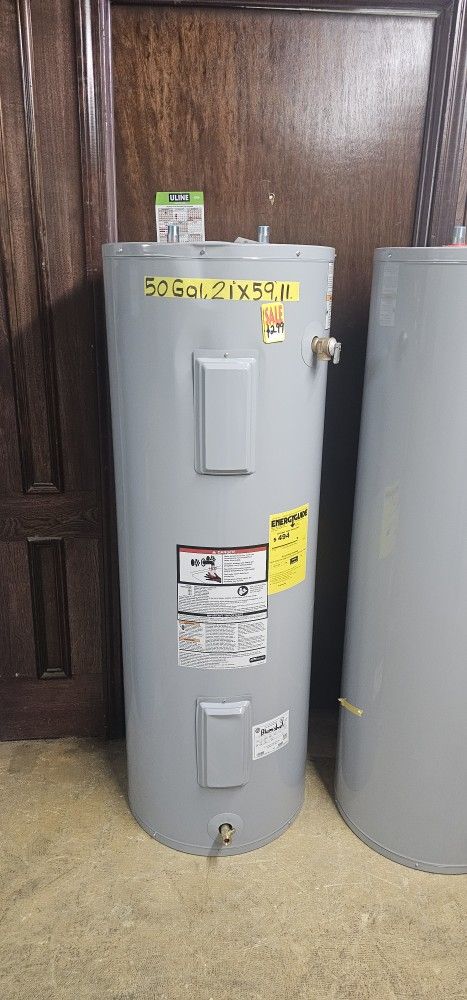 NEW 50 GALLONS ELECTRIC WATER HEATER  1 YEAR WARRANTY GARANTIA POR 