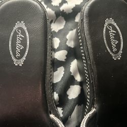 Black Sparkly Atalina Wedges 