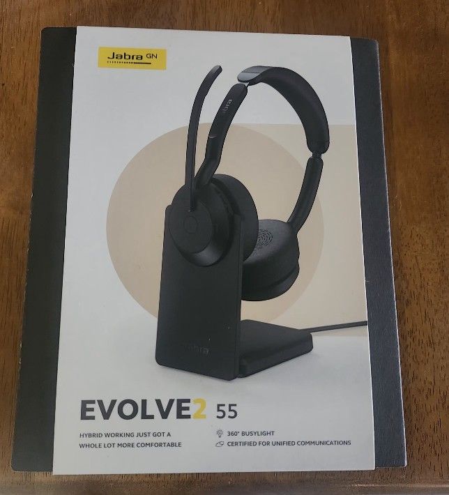 Jabra Evolve2 55 Stereo Wireless Headset - With Charging Stand