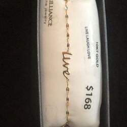 Live laugh love bracelet 10 KT Gold