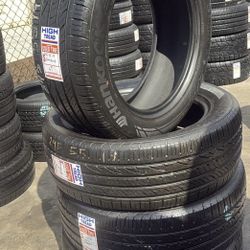 245/55/19 HANKOOK VENTUS (4 TIRES SEMI NEW 95% TREND LIFE INSTALLATION AND BALANCING🏁)