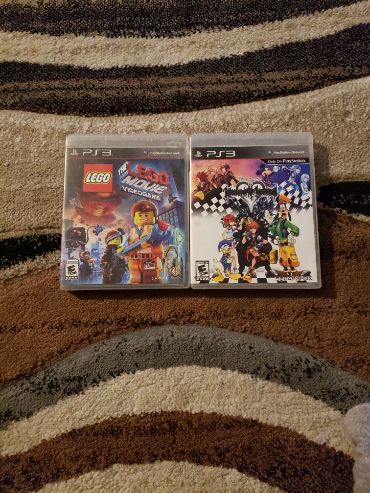 PS3 Games The Lego Movie and Kingdom Hearts 1.5 the remix