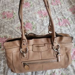 Coach  Purse  Tan Cream  $70