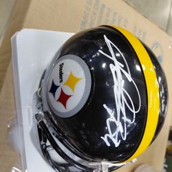 Pittsburgh Steelers Rod Woodson Autographed Mini Helmet Beckett Authenticated