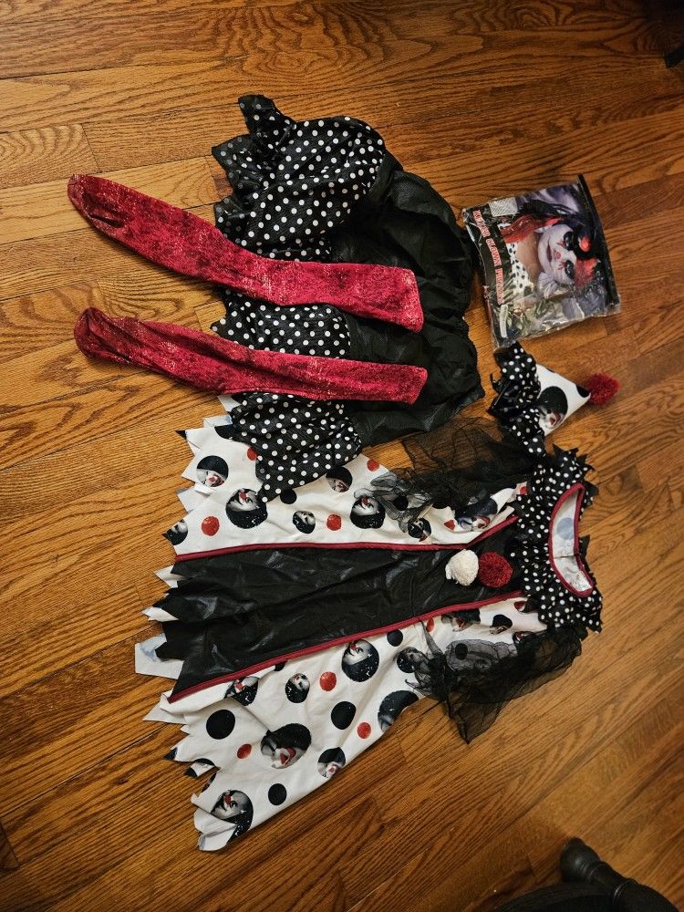 Girls Clown Costume