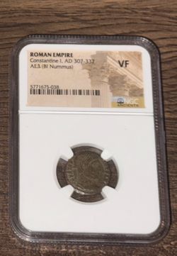 VF NGC Emperor Constantine I Roman Empire Bronze Coin
