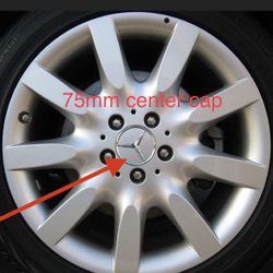Set Of 4 Fits Mercedes Wheels Rim Cente Caps 75mm