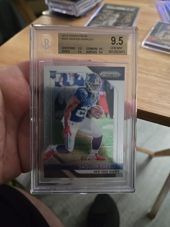 Saquon Barkley 2018 Prizm BGS 9.5 Gem Mint Rookie #202 Philly Eagles 