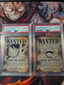 Monkey D Luffy PSA 10 Wanted Cards