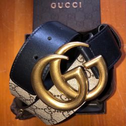 Men’s Gucci Belt Monogram Brown GG Leather Gucci Belt New 