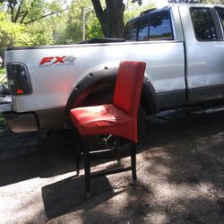 Red Leather Bar Counter Height Chairs Stool