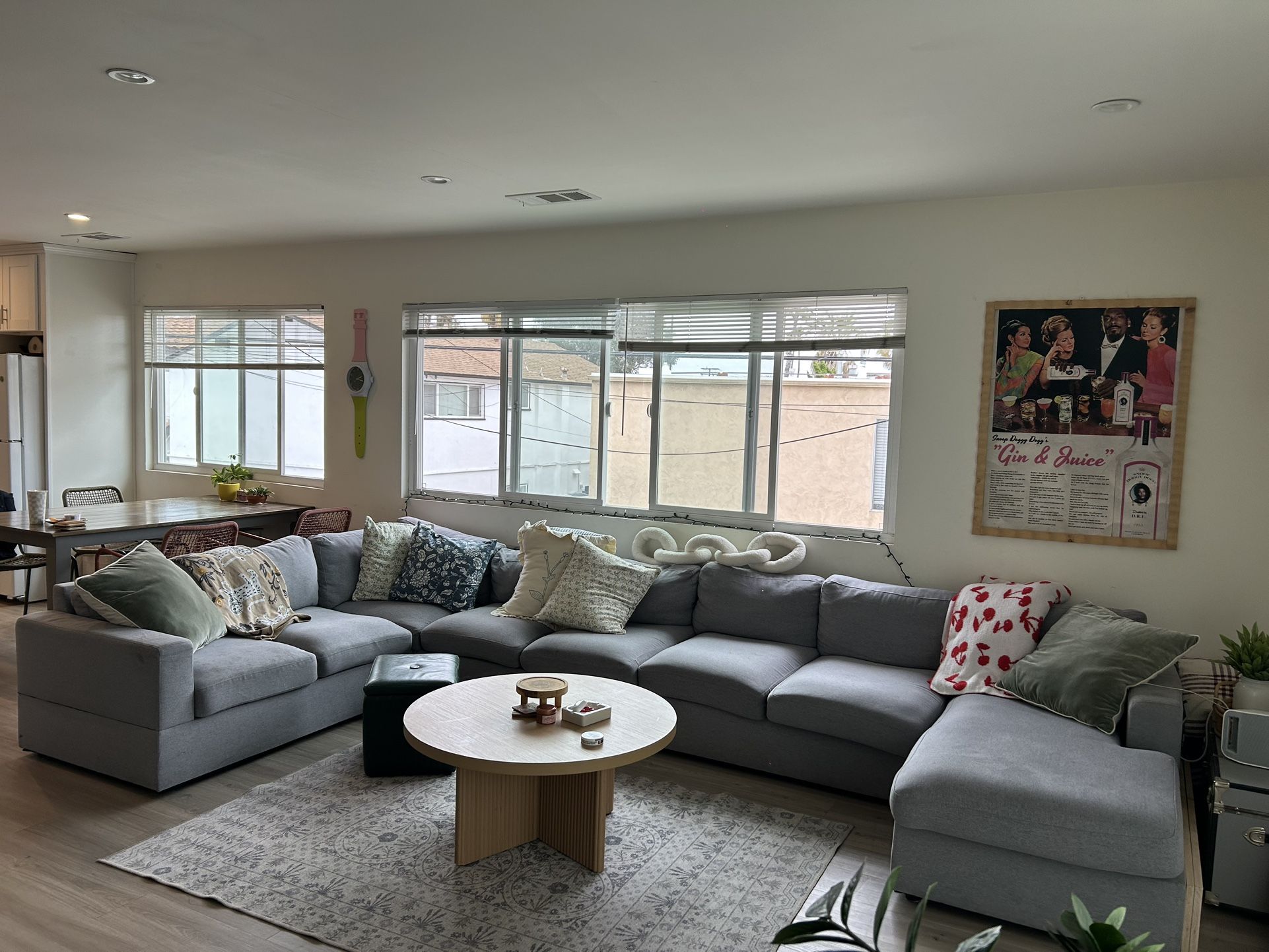 Large Grey Sectional Couch