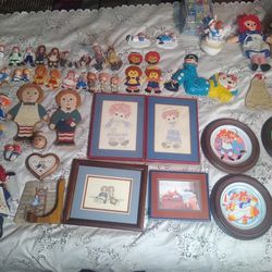 Raggedy Ann And Raggedy Andy Collection Lot Bundle