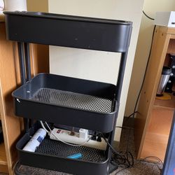 Black Storage Cart For Room