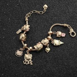 Gold Colored Hello Kitty Bracelet 