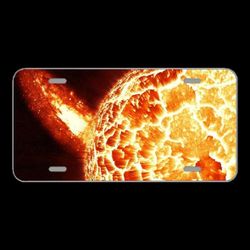 License Plate Novelty Car Front Planets Space Galaxy Explosion Core