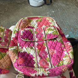 Vera Bradley Mini Backpack And Purse 