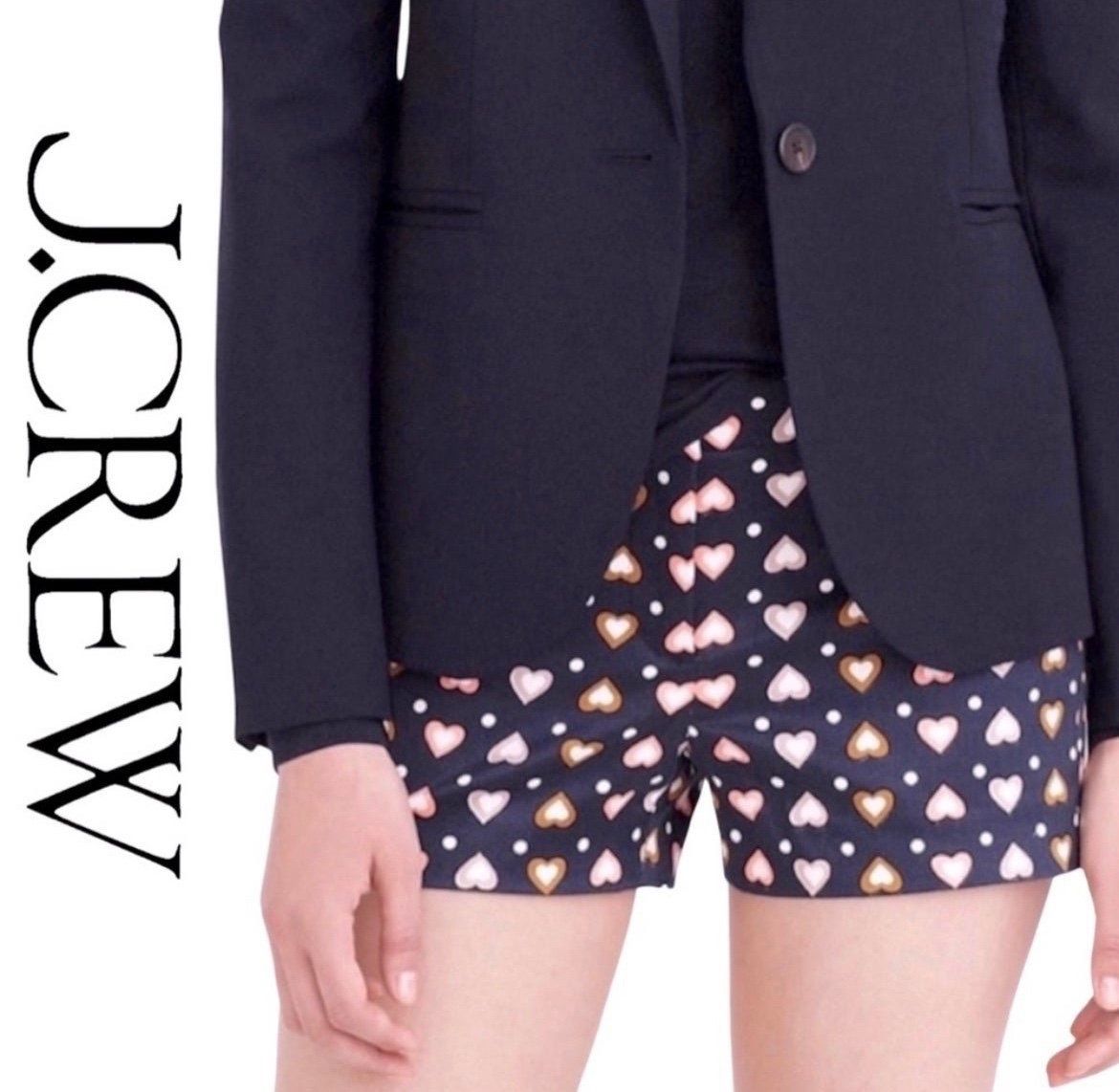 NWOT J.Crew "Heart Dot Short" Navy Blue Women’s Size 2 PRICE FIRM