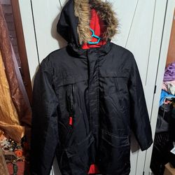 Boys Size 14/16 Route 66 Winter Jacket With Hood