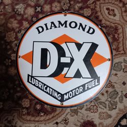12" - DIAMOND D-X PORCELAIN SIGN 