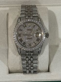 Rolex iced out diamond  date just watch