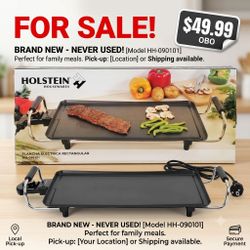 Brand New Holstein Housewares Rectangular Electric Griddle