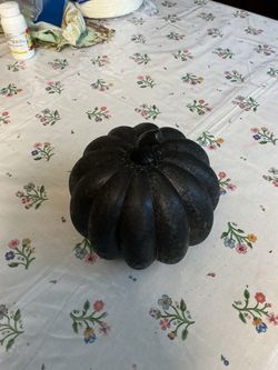 Black Cast Iron Pumpkin Decor