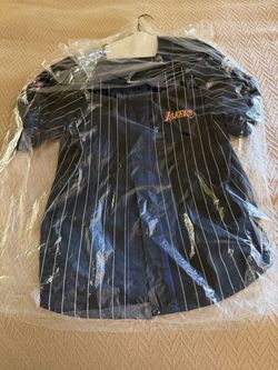LA Lakers Pinstripe Baseball Jersey *vintage*