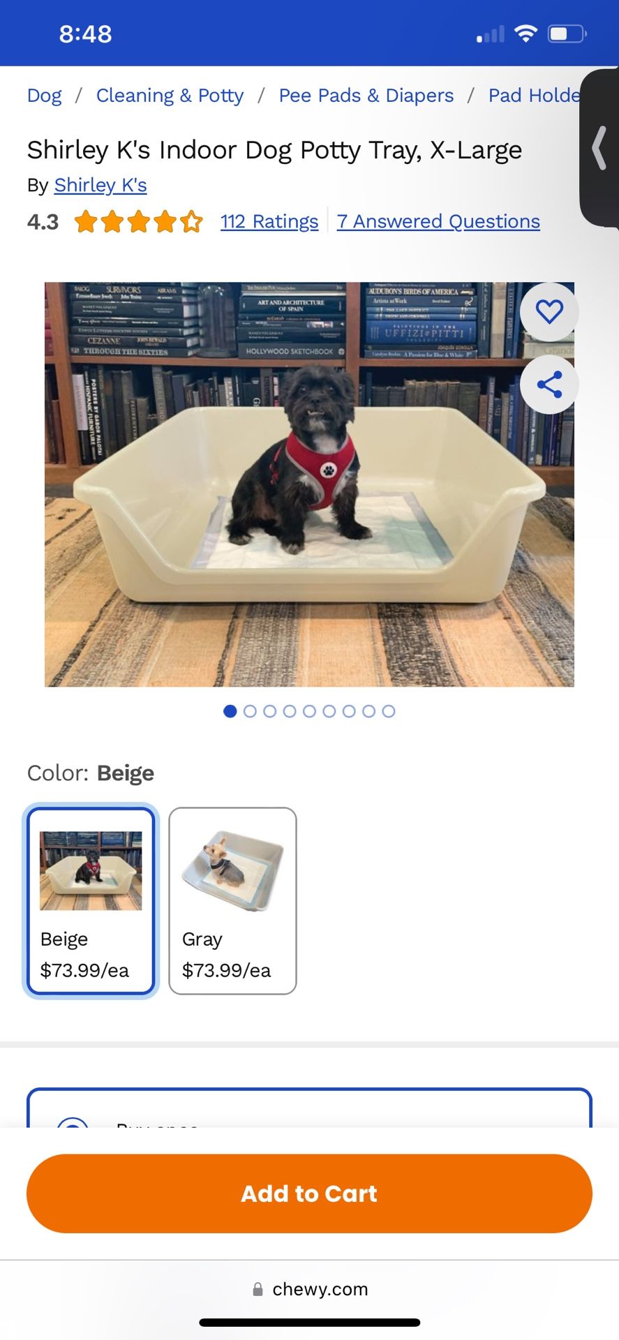 Dog Potty Training Tray