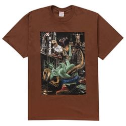 SUPREME T-REX TEE BROWN SIZE MEDIUM