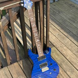 PRS SE Custom 24 – Transparent Blue Flame Top – Professionally Set Up – $575 OBO