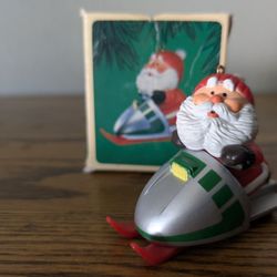 1984 Hallmark "Snowmobile Santa" Christmas Ornament