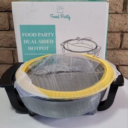 Food Party Electric Hot Pot 6L with Divider / Duel Pan / Pot