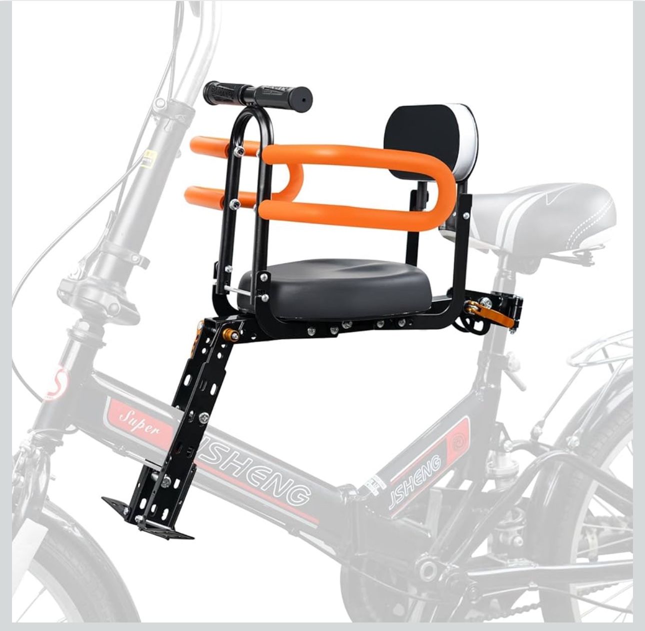 Child Bike Seat, Portable Retractable Foldable Front Mounted Kids Bike Seat