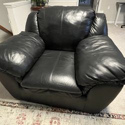 Black Leather Sofa