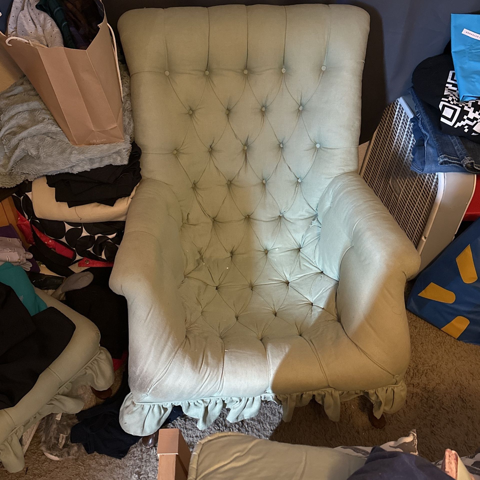 Vintage Napoleon Chair And Ottoman
