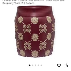 Popular Bath Burgundy Trash Can 