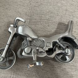 Vintage Metal Art Chopper Motorcycle Sculpture 