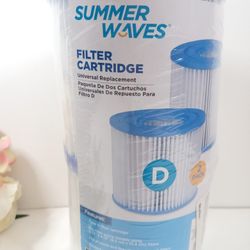 2 Swimming Pool Pump Filter Cartridge, Type D pack of 2. Pool Filters