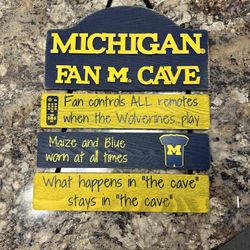 Michigan Fan Cave Sign