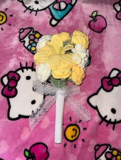 Crotchet Yellow Flower Bouquet 💐