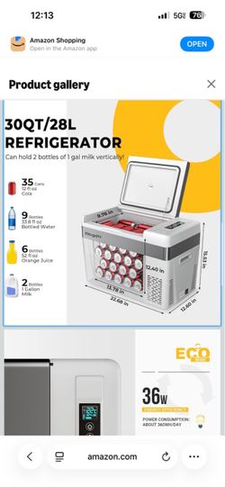 Brandnew Car/Truck Refrigerator 100% Good BougeRV CR28 In Factory Sealed Box Quiet Compressor Amazon Top Pick
