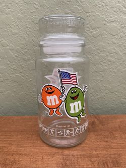 M&Ms 1984 Olympic Glass Jar