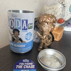 CHASE OFFICIAL CON STICKER HQ METALLIC Jimi Hendrix Funko Soda Rocks Music LE