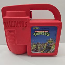 Vintage Thermos Teenage Mutant Ninja Turtles Snak Kit - 1991 - with Thermos
